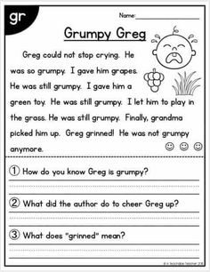 a printable worksheet for the grumpy greag