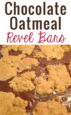 chocolate oatmeal reveal bars with text overlay