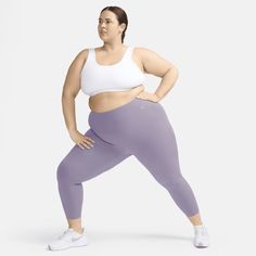 Whether it's yoga or a bike ride or a walk, you can move freely in our unbelievably soft Nike Zenvy leggings. Their InfinaSoft fabric is lightweight—but still squat-proof!—with softness that you can feel with every bend, stretch and shift. Fewer pockets give you a streamlined look, but the drop-in pocket at the center back is still big enough to hold your phone. Plus, they're durable enough for you to move, wash and wear again and again. Nike Zenvy, Reference Board, Leggings Plus Size, Cargo Khaki, Seductive Clothes, Women Lifestyle, Squat Proof, Wide Waistband, Big And Tall