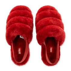 Authentic UGG brand  Style: Super Fluff slippers shoes Color: Ribbon Red Brand new in box condition. Origin: imported  10mm sheepskin upper Elastic strap with UGG® TPU graphic 10mm sheepskin lining 10mm sheepskin insole EVA outsole Woven label with UGG® logo on insole PAYMENT: Paypal  SHIPPING & HANDLING: Domestic:  United State Postal Service/ Priority mail International: United State Postal Service/ Express mail service a. Import duties, taxes and charges are not included in the item price or shipping charges. These charges are the buyer's responsibility.b. Please check with your country's customs office to determine what these additional costs will be prior to bidding/buying. *Please do not request to ship to a different address other than the address listed under payment. *All shipment Red Slippers, Shoes Ugg, United State, Slippers Shoes, Brand Style, Woven Labels, Shoes Color, Slipper Shoes, Casual Sandals