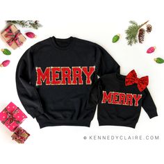 Our matching Mommy and Me Christmas Sweatshirts are the coziest new addition tp your holiday wardrobe! The perfect Christmas gift for Moms and Daughters! This is our favorite festive sweater to wear while running holiday errands or to cozy up in at home! *UNISEX SIZING - Tees and Sweatshirts are unisex, relaxed/loose fit *Ships within 5 business days from Delaware, USA Shop with Confidence! We are a 5-Star Rated Shop operating since 2015! HOW TO ORDER MULTIPLES: 1. Select your size in the drop d Christmas Shirts Kids, Jumper Ideas, Girls Christmas Shirts, Toddler Christmas Shirt, Toddler Christmas Outfit, Girls Christmas Outfits, Baby Christmas Outfit