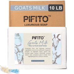 Pifito Premium Goats Milk Melt and Pour Soap Base. Luxurious 100% natural melt and pour soap base, made from high quality ingredients, is extremely easy to work with, providing endless possibilities. Works great with soap colorants and essential oils for fragrance. High volume of glycerin present softens and attracts moisture to the skin. Free of any synthetics, chemicals, detergents or lathering agents. Not tested on animals. Join thousands of satisfied customers who trust the Pifito Soap Base Melt And Pour Soap Base, Goats Milk Soap Base, Lye Soap, Glycerin Soap Base, Soap Making Kits, Soap Colorants, Melt And Pour Soap, Melt And Pour, Soap Making Supplies