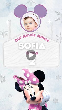 minnie mouse with the name of her baby