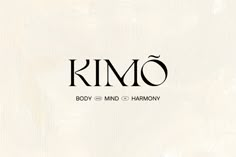 the logo for kimo body and mind harmony