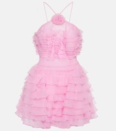 Florian ruffled organza minidress in pink - Staud | Mytheresa Mini Dress, Pink