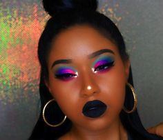 Black Lipstick Looks, Black Lipstick Look, Lipstick Looks, Melanin Makeup, Korean Makeup Tips, Vibrant Makeup, Natural Beauty Makeup, Black Lipstick, Natural Black Women