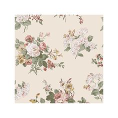 a floral wallpaper with pink and white flowers