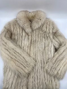 Fluffy Short women's fur coat made of fur Polar fox, fur soft, without smell, with several yellow stains, fur coat has a straight silhouette with wide long sleeves, has a cozy fluffy collar, with two inside pockets, fastend on hooks, the length of the fur coat is below the hips, the fur coat with silk lining, lining without smell, looks great for everyday,this fur coat has festive look, suitable for special events, also for theatrical performance, for shooting in Hollywood movie, fur coat in goo Fur Coat Short, White Fur Jacket, Fox Fur Jacket, Mens Black Jacket, Western Jacket, Retro Jacket, Rocker Style, Fur Coats Women, Fox Fur Coat