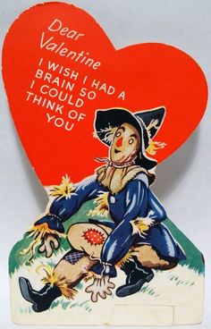 an old fashioned valentine card with a woman kneeling on the ground