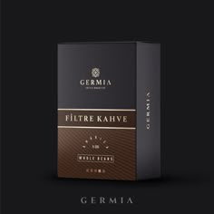 germaia filtre kahve coffee box on a black background with the title