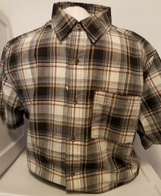 NEW Redhead Men's Plaid Short Sleeve Button Up Shirt  Size Medium NEW - ITEM DOES NOT HAVE ORIGINAL TAGS - ONLY GENERIC STORE TAGS ATTACHED, BUT ITEM IS NEW AND HAS NEVER BEEN WORN listing 829 Feel free to contact me with any questions  RETURN POLICY: In following the guidelines from EBAY, if you need to return an item, it must be returned in the same condition in which it was received and it must include all tags (if item was new). If the returned item does not have original tags (if item was n Plaid Cotton Short Sleeve Shirt With Button Closure, Classic Short Sleeve Cotton Flannel Shirt, Plaid Cotton Shirt With Button Closure, Classic Plaid Cotton Short Sleeve Shirt, Classic Cotton Short Sleeve Plaid Shirt, Classic Cotton Short Sleeve Flannel Shirt, Short Sleeve Cotton Flannel Shirt With Button Closure, Brown Relaxed Fit Cotton Short Sleeve Shirt, Brown Cotton Short Sleeve Shirt With Relaxed Fit