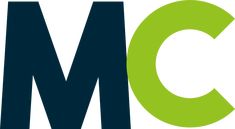 the cmc logo is shown in black and green letters on a white background,