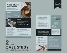 two sided flyer template for a case study