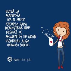 a cartoon girl holding a jar with butterflies coming out of it and the caption in spanish