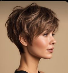 Pixie Haircut For Thick Hair Messy, How To Style A Short Pixie, Pixie Long On Top, Pixel Haircut, Pixie Haircut Color Ideas, Textured Pixie Cut Thick Hair, Short Haircut Back View, Thick Pixie Haircut, Short Hair Back View Pixie