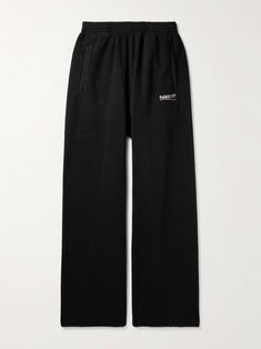 BALENCIAGA Straight-Leg Logo-Embroidered Cotton-Jersey Sweatpants for Men Baggy Sweatpants Outfit, Adidas Sweatpants Outfit, Balenciaga Clothes, Light Grey Leggings, Balenciaga Clothing, Balenciaga Fashion, Sweatpants For Men, Baggy Sweatpants, Sweatpants Outfit