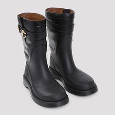 100% Rubber Luxury Boots With Rubber Sole, Medium Width, Modern Luxury Boots With Rubber Sole, Bold Logo, Mens Designer Shoes, Leather Cap, Black Rubber, Lanvin, Manolo Blahnik, Mens Shoes Sneakers