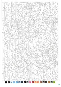 a coloring page with an abstract design