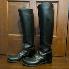 Nwot Condition. Inside Text Reads 23038 8.5b. I Looked Up Sizing Info On These According To Other Boots, Should Be 14.25 Calf 18.5 Height Pull On Style (No Zipper). Field Boot. Classic Winter Riding Boots, Classic Fitted Riding Boots, Riding Boots With Leather Sole And Saddle Shape, Fitted Riding Boots With Leather Sole, Luxury Riding Boots With Leather Sole, Classic Riding Boots With Leather Lining, Leather Sole Round Toe Boots For Shows, Classic Riding Boots With Leather Sole, Classic Round Toe Boots For Shows