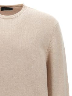 Wool, crewneck sweater with long cuffed sleeves. Composition: 100% virgin wool Jacquard Sweater, Knitwear Tops, Beige Sweater, Engineered Garments, Trouser Jeans, Crewneck Sweater, Cuff Sleeves, Lace Boots, Turtleneck Sweater