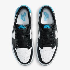 This Aj1 Low Comes With A White Leather Upper, Black Toe And Eyelet Overlays, A Black Swoosh, And Dark Powder Blue Heel Overlays. Additional Hits Of Blue Are Found On The Nike Air Branding On The Tongue Tag, As Well As On The Outsole. The Inclusion Of Dark Powder Blue Is Giving Unc Vibes, Though The Color Blocking Is Reminiscent Of The 2019 “Obsidian” Jordan 1. Style Code: Cz0775-104 Size: 5.5(36) Condition: Brand New With Original Box. Jordan 1 Low University Blue, Jordan Model, Jordan 11 Retro Low, Jumpman Logo, Womens Air Jordans, Limited Edition Sneakers, Jordans Women, Jordan 11 Retro, Blue Heels