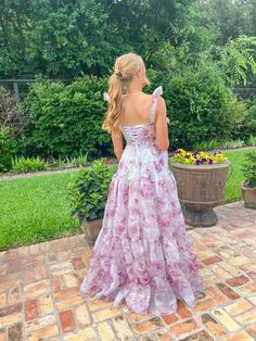 Details： Product :gh2794 Fabric：chiffon Color：as picture,Custom color Back Details:lace up Floral Print Prom Dress, Prom Dress Inspo, Printed Prom Dresses, Wedding Dresses With Flowers, Wedding Flower Girl Dresses, Chiffon Floral, Prom Dresses Modest, Senior Prom, Plus Size Prom Dresses