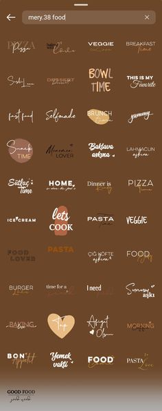 "mery.38 food" Instagram gifs for stories Instagram Fonts, Font Love, Handwriting Logo, One Word Instagram Captions, Short Instagram Captions