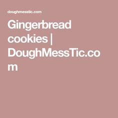 the words gingerbread cookies and doughnuts are in white font on a pink background