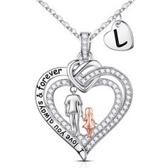 PRICES MAY VARY. 💖FATHERS DAY GIFTS FOR DAUGHTER: Best Fathers Day gifts for daughter. Unique necklace send to your daughter and let her know how much she means to you. The dainty heart necklace comes with a beautiful PU gift box, ready for giving your princess. 💖MEANING: The heart pendant engraved with the words "I love you always & forever" symbolizes your forever love for your daughter. When she wear this initial necklace, she will never forget the long and deep love you shared. Perfect gif Initial A Necklace, Birthday Gifts For Daughter, Christmas Gift Daughter, Gifts For Daughter, Initial A, Cool Fathers Day Gifts, Daughter Jewelry, Sterling Silver Heart Pendant, Perfect Gif