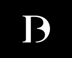 the letter b is made up of two white letters on a black background, and it appears to be monogrammed