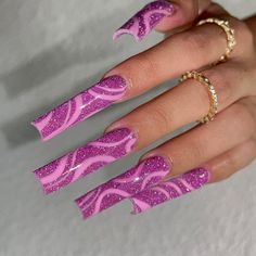 Acrylic Nails Stiletto, Purple Acrylic Nails, Anime Nails, Fancy Nails Designs, Long Nail Designs, Edgy Nails, Gel Top Coat