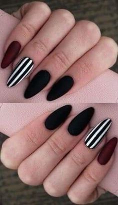 Black Trendy Nails, Random Nails, Nails Goth, Acrylic Nails Stiletto, Acrylic Nail Ideas, Mauve Nails, Nails Holiday, Inspiration Nails, Gothic Nails