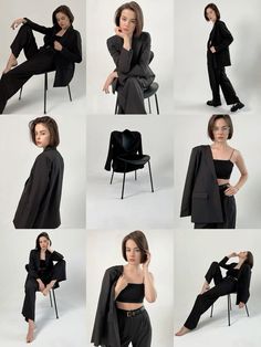 a woman poses in all black for photoshoots with her hands on her hips