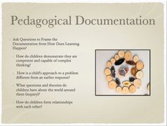 the pedagoical documentation is an important tool for children to learn how to use them