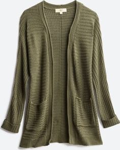 Women's AVLN Studio Lane Ruched Fitted Knit Rib Dress | Stitch Fix Olive Cardigan, Olive Green Cardigan, Textured Cardigan, Stitch Fix Outfits, Pocket Cardigan, Green Cardigan, Ribbed Dresses, Shrug Sweater, Personal Stylist