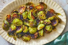 brussel sprouts on a paper plate