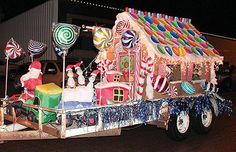 a truck is decorated with candy and lollipops