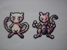 two pixel art pieces, one pink and the other white with an image of a cat