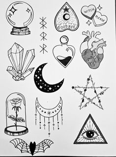 an image of tattoos drawn on paper