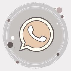 a phone icon with a speech bubble in the middle and dots around it on a gray background