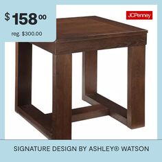 a wooden table with a price tag for $ 198 00 on it and the image is shown