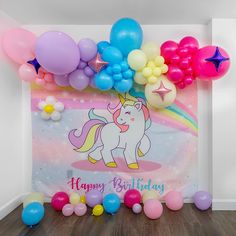 Unicorn Balloons Arch Garland Kit With 7ft by 5ft Rainbow Unicorn Backdrop Banner and Stars - Main Unicorn Balloon Arch, Rainbow Birthday Decorations, Unicorn Balloons, Princess Birthday Decorations, Unicorn Backdrop, Unicorn Banner, Balloons Arch, Balloon Arch Kit, Unicorn Balloon