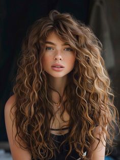 Bohemian Curly Hair, Cute And Simple Hairstyles, Simple Hairstyles, Braided Bun Hairstyles, Balayage Hair Dark, Short Curly Haircuts, Long Bob Haircuts, Hair 2024, Wavy Curly Hair