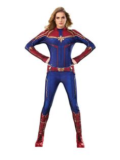 Adult Captain Marvel Captain Marvel Costume - costumes.com Harley Quinn Disfraz, Marvel Halloween Costumes, Marvel Women Costumes, Kapten Marvel, Captain Marvel Costume, Spirit Halloween Costumes, After Earth, Marvel Costumes, Avengers Film