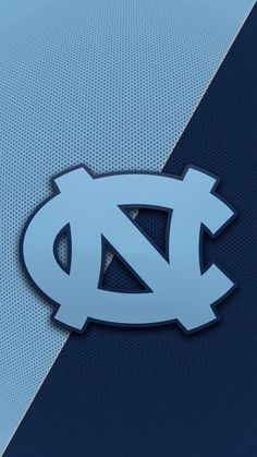 the north carolina university logo is shown on a blue and black background