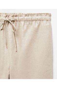 Perfectly cool and comfy-chic for hot days, these pull-on pants are made of a breezy linen blend in a straight-leg silhouette. Elastic/drawstring waist On-seam pockets 55% linen, 45% viscose Hand wash, line dry Imported Chic Linen Wide Leg Pants With Pull-on Style, Chic Linen Pull-on Pants, Chic Flax-colored Loungewear Bottoms, Chic Flax Bottoms For Loungewear, Chic Wide Leg Pants In Flax Color For Summer, Chic Flax Pants For Summer, Chic Flax-colored Summer Pants, Chic Flax Summer Pants, Comfy Chic