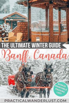 the ultimate winter guide to banff, canada