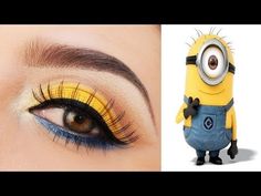 Minion Makeup, Minion S, Pink Minion, Homemade Minion Costumes, Minions Eyes, Purple Minion, Party Makeup Tutorial, Purple Minions, Minion Halloween