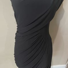 Soprano Women Black Bodycon Mini Dress New Size Small New With Tags Stretchy Elegant Black Draped Bodycon Dress, Black Draped Bodycon Dress, Black Draped Bodycon Dress For Night Out, Fitted Black Draped Dress, Black Draped Stretch Mini Dress, Black Draped Mini Dress With Stretch, Red Bodycon Mini Dress, Black Bodycon Mini Dress, Floral Spaghetti Strap Dress