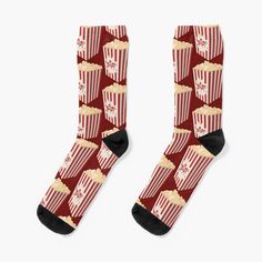 Super soft all-over printed knit socks with extra cushioning in the sole. Suitable for men and women. Popcorn Socks, Socks For Sale, Popcorn, Knitting Socks, Multi Color, Socks, Knitting, Color